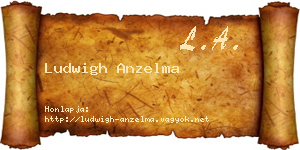 Ludwigh Anzelma névjegykártya